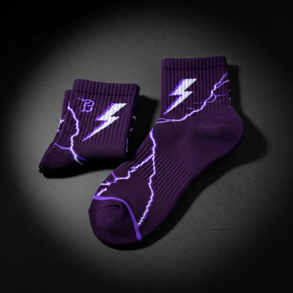 electric purple sock - electric purple crew