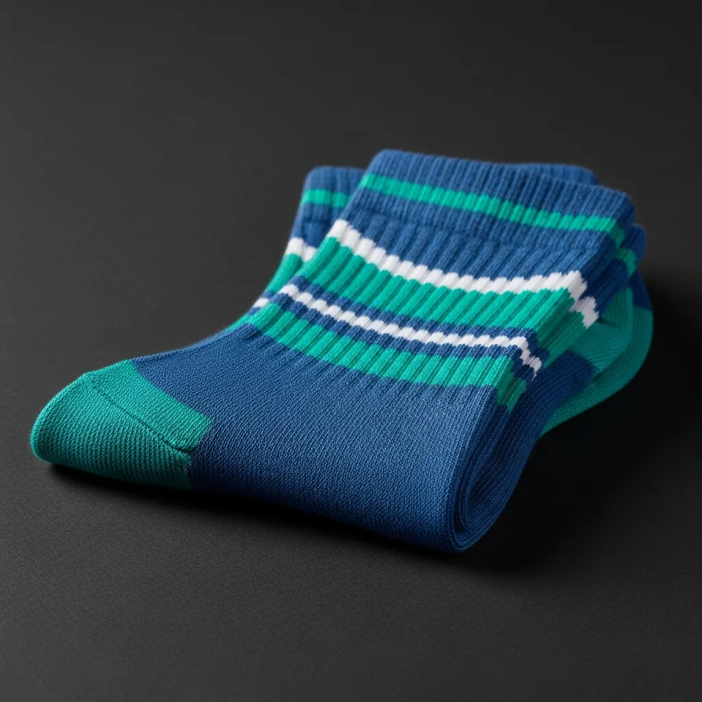 ocean blue sock - ocean blue crew